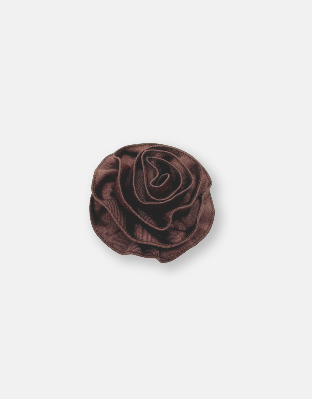 J ROSE BROOCH BROWN