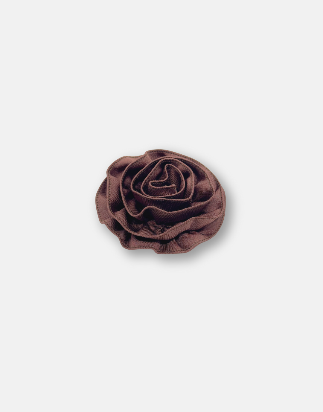 J ROSE BROOCH BROWN