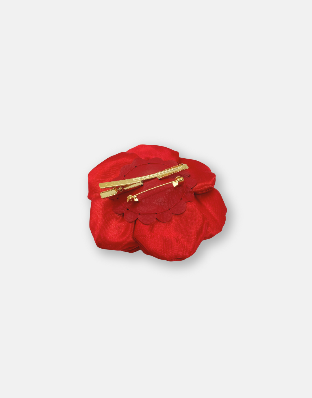K ROSE BROOCH RED