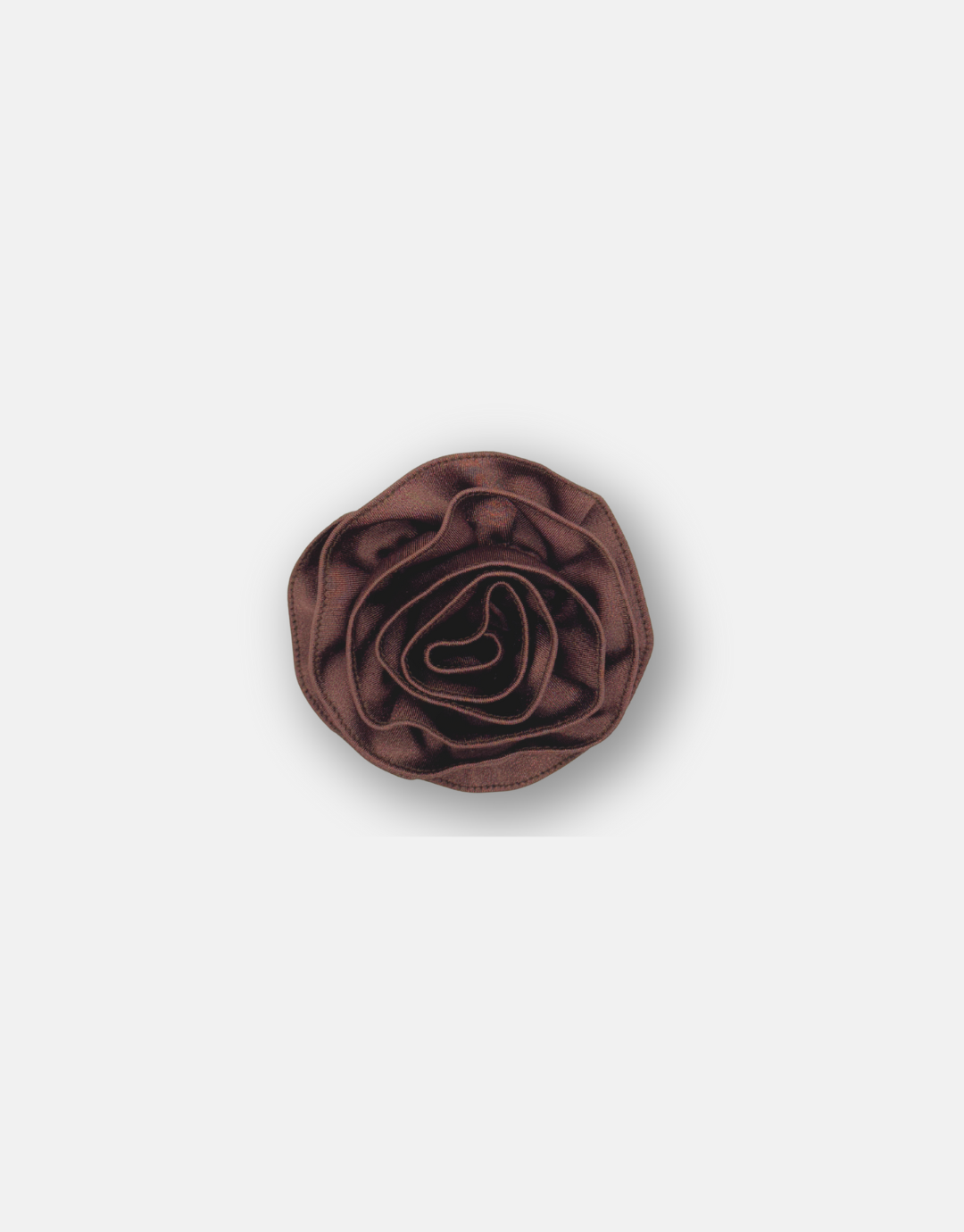 J ROSE BROOCH BROWN