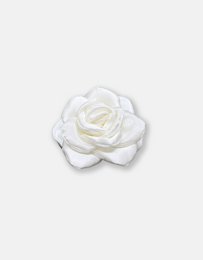 K ROSE BARETTE WHITE