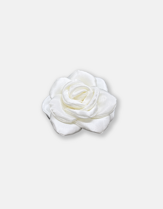 K ROSE BARETTE WHITE