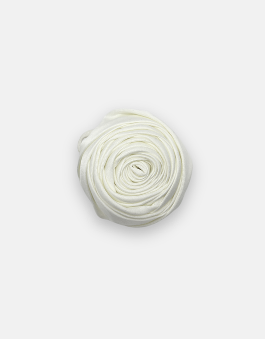 M ROSE SILK BROOCH