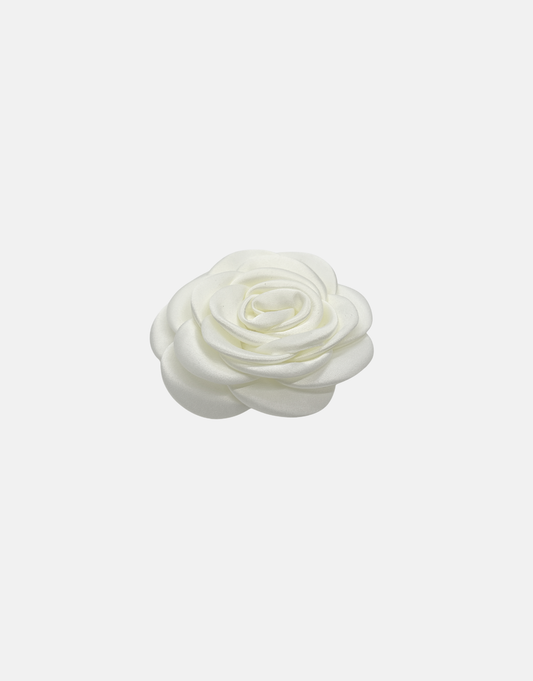 K ROSE SILK BROOCH